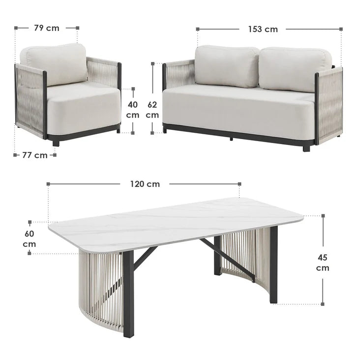 Premium Gartenlounge Set Curacao - Palo24