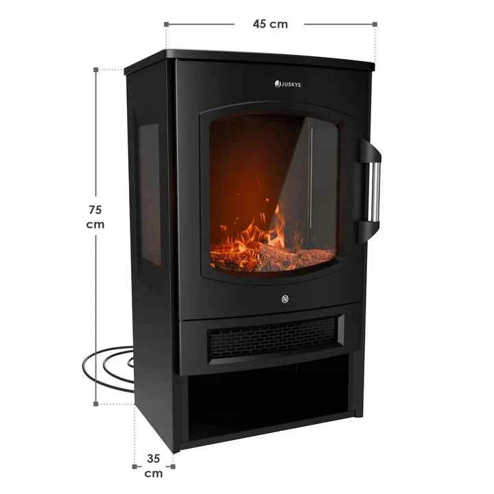 Elektrokaminofen 1800W mit Flammeneffekt mit App-Steuerung