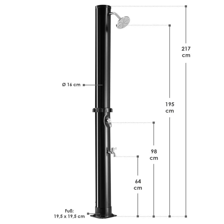 Douche de jardin douche solaire Victoria réservoir 35 litres