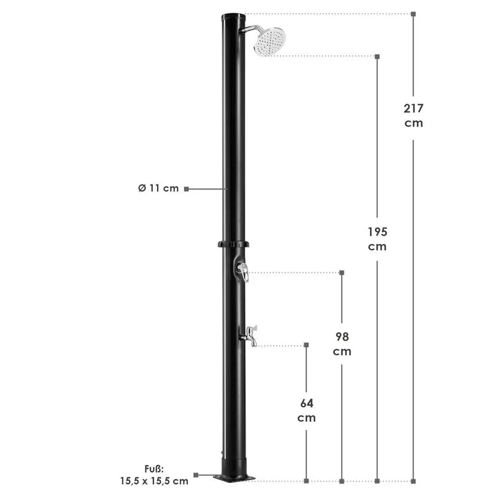 Douche de jardin douche solaire Victoria réservoir 20 litres