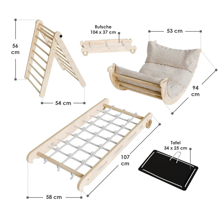 Kletterdreieck Movario Vielseitiges Indoor-Klettergerüst - Palo24