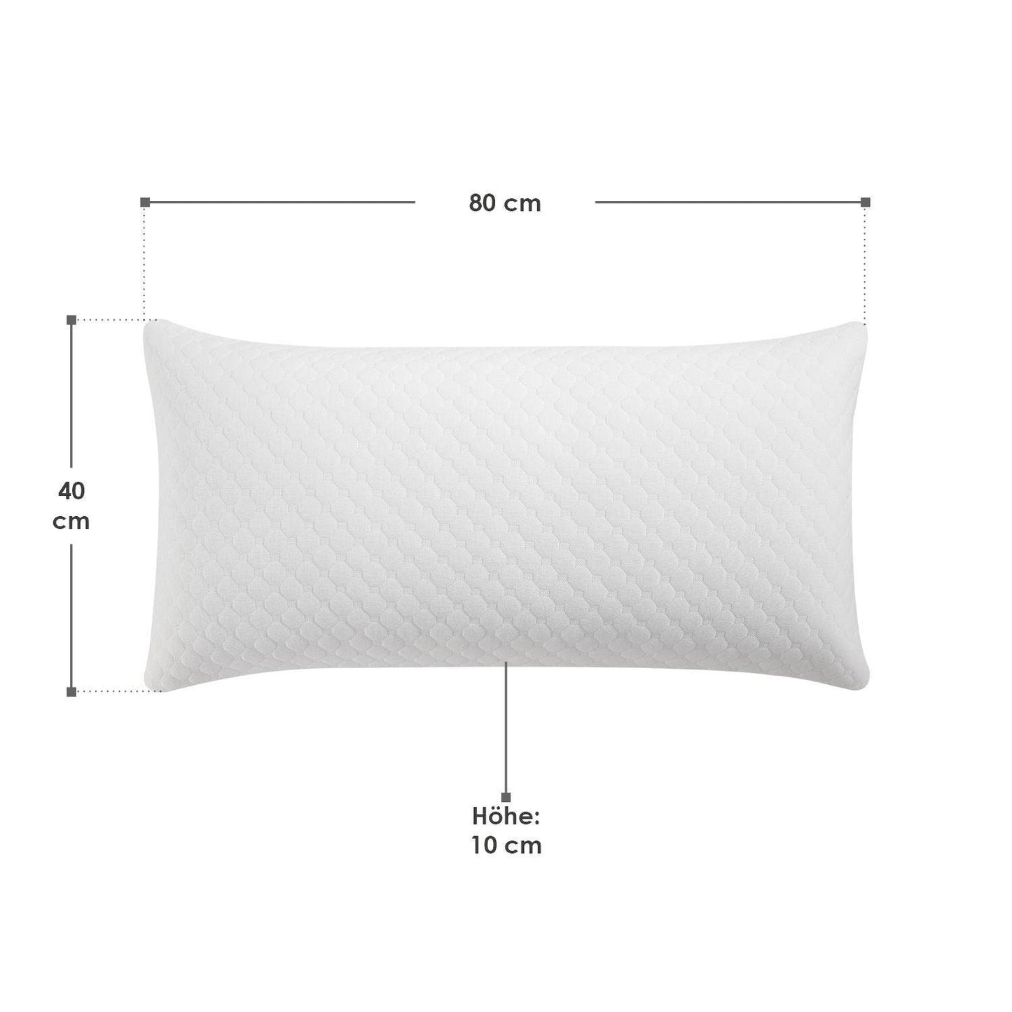 2er Set Kopfkissen 40 x 80 cm mit Memory Foam - Palo24