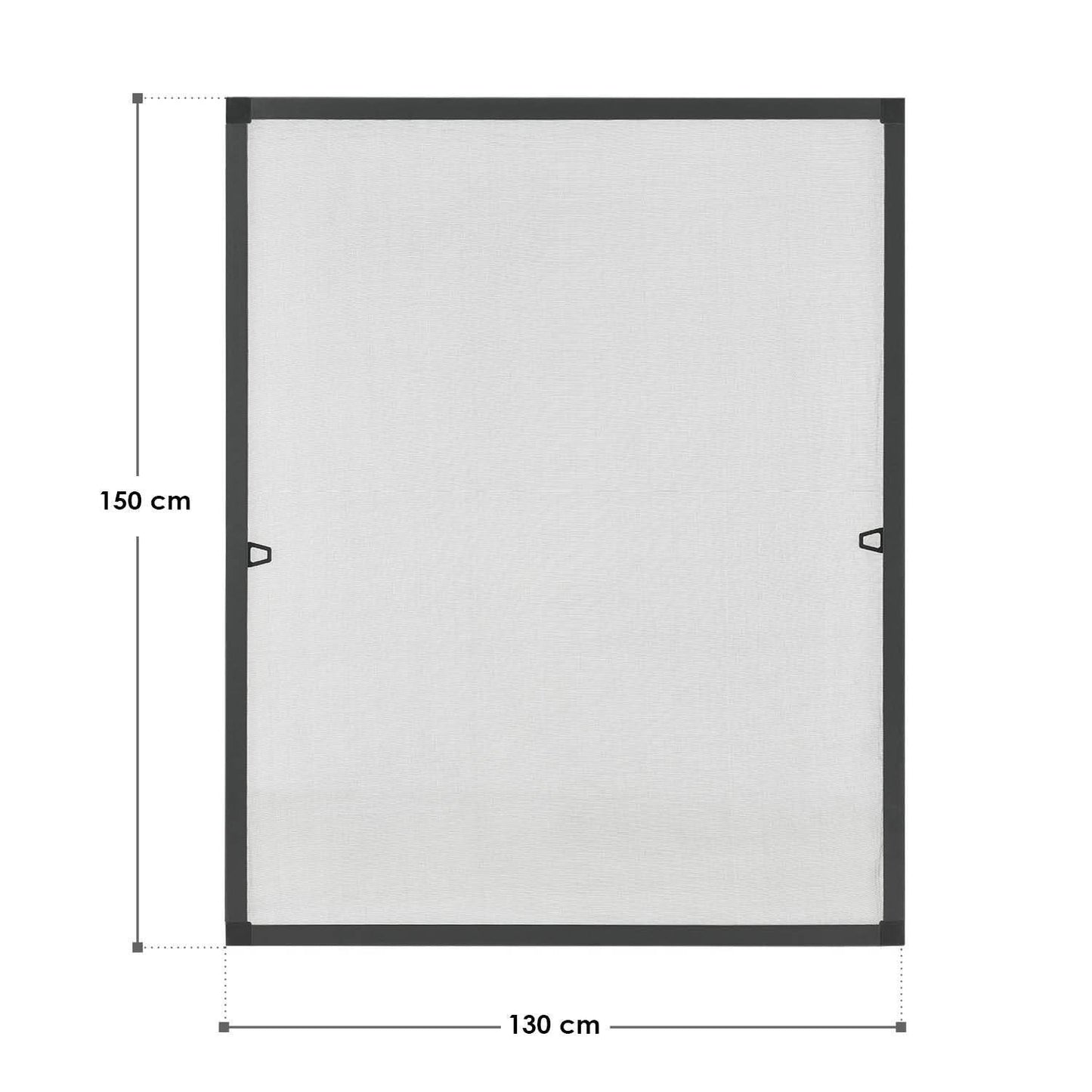 Fliegengitter 130x150 cm für Fenster Grau - Palo24
