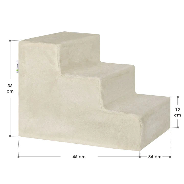 Haustiertreppe Timmy in Beige 36 cm hohe Ein- und Ausstiegshilfe für Haustiere