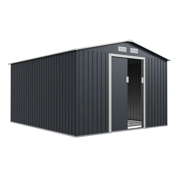 Capannone per attrezzi in metallo XXL con tetto a due falde in antracite