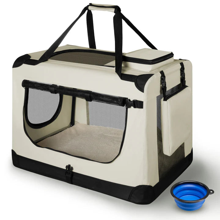 faltbare Hundetransportbox Lassie L (beige)
