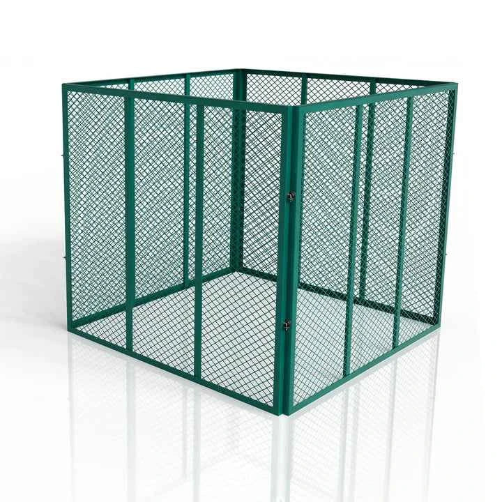 Metall Komposter für Gartenabfälle 450L Dunkelgrün