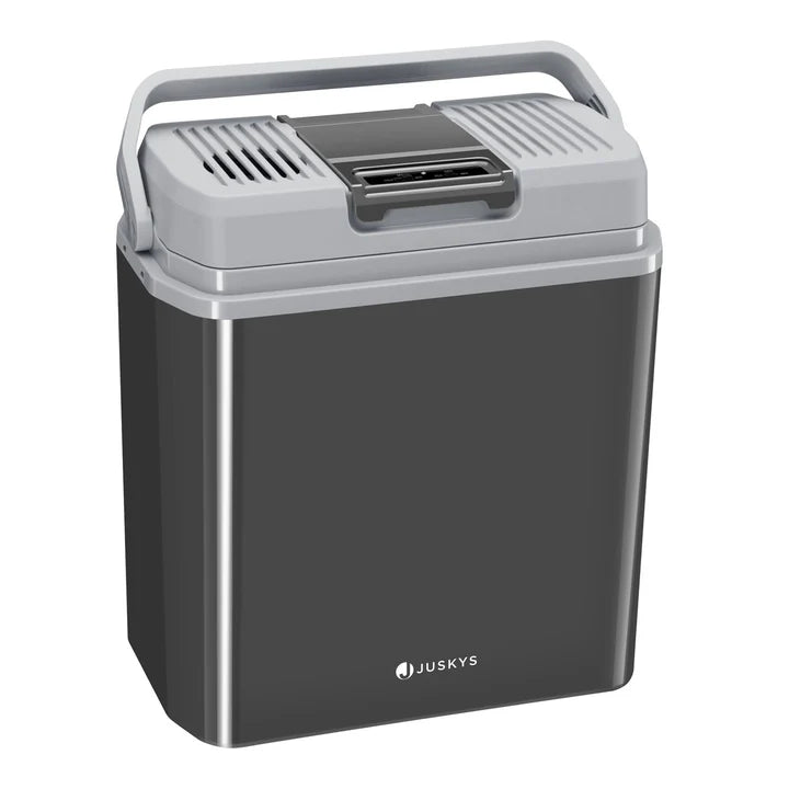 Elektrische Kühlbox Nordpol 24 Liter in Grau mit praktischem 12 V und 230 V Anschluss