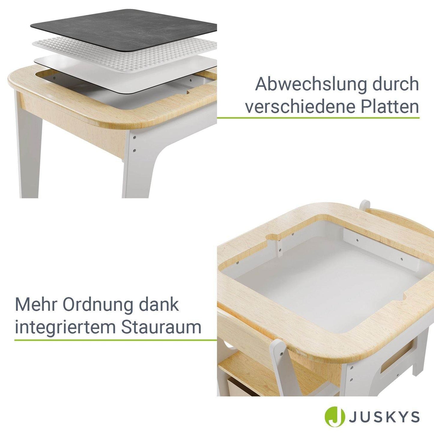 Kindersitzgruppe Milou mit 2 Stühlen & 1 Tisch - Natur - Palo24