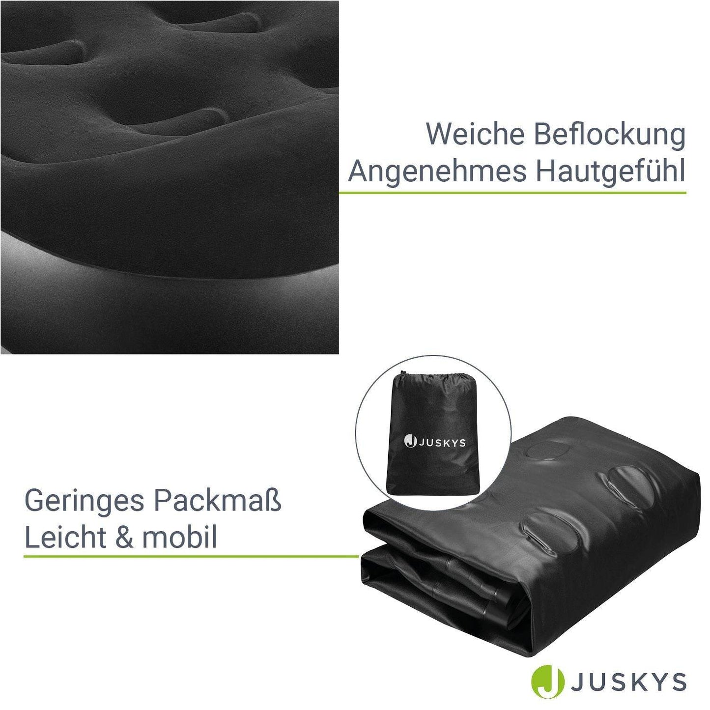 Luftbett Sapri M mit integrierter Pumpe - Schwarz - Palo24