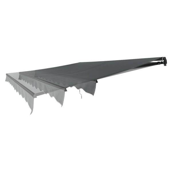 Gelenkarmmarkise 300 x 250 cm mit Kurbel Grau - Palo24