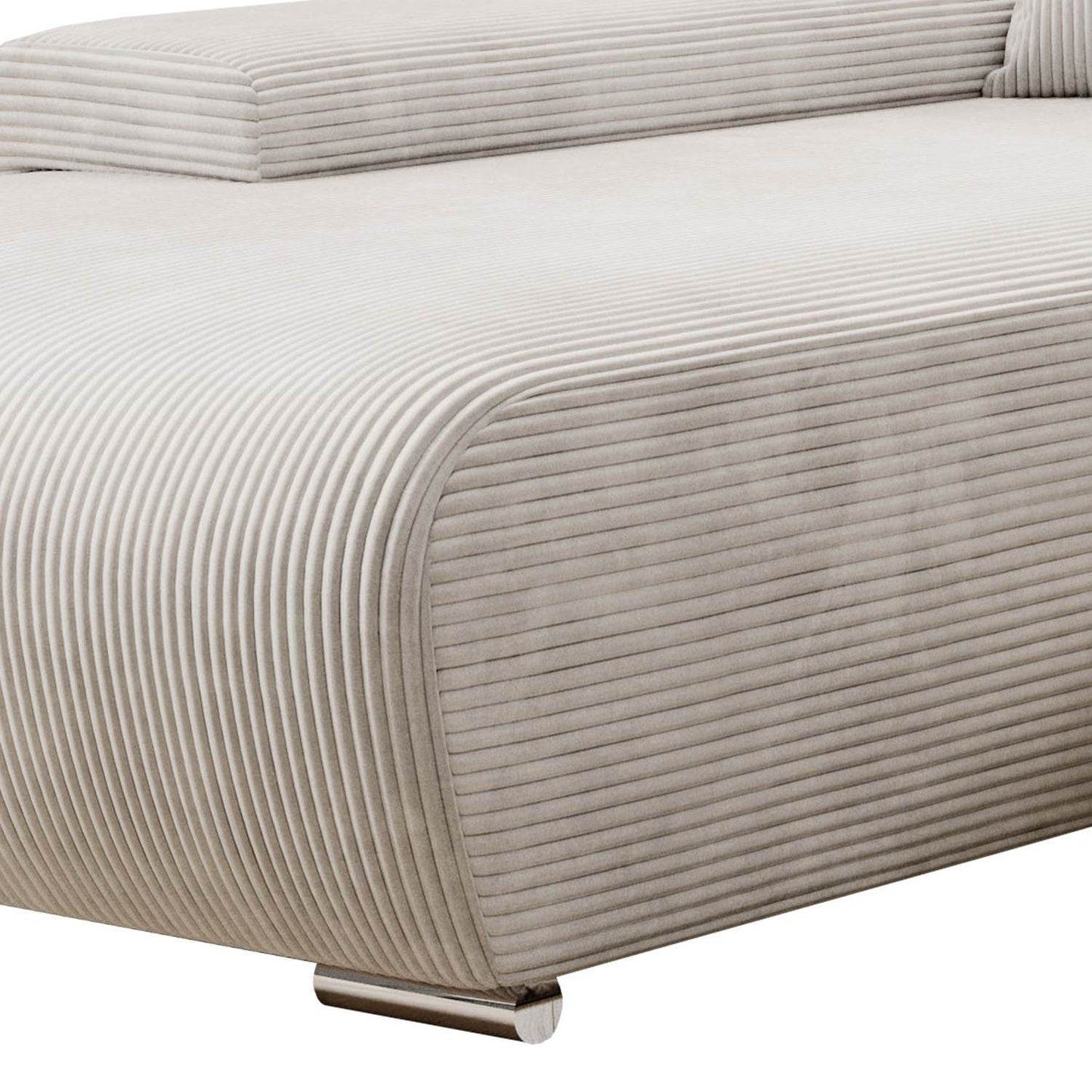 Sofa Iseo in L-Form mit Schlaffunktion Beige - Palo24