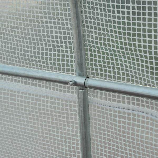 Foliengewächshaus Treibhaus begehbar mit Metallrahmen 4,45 x 2 x 2m Weiss - Palo24