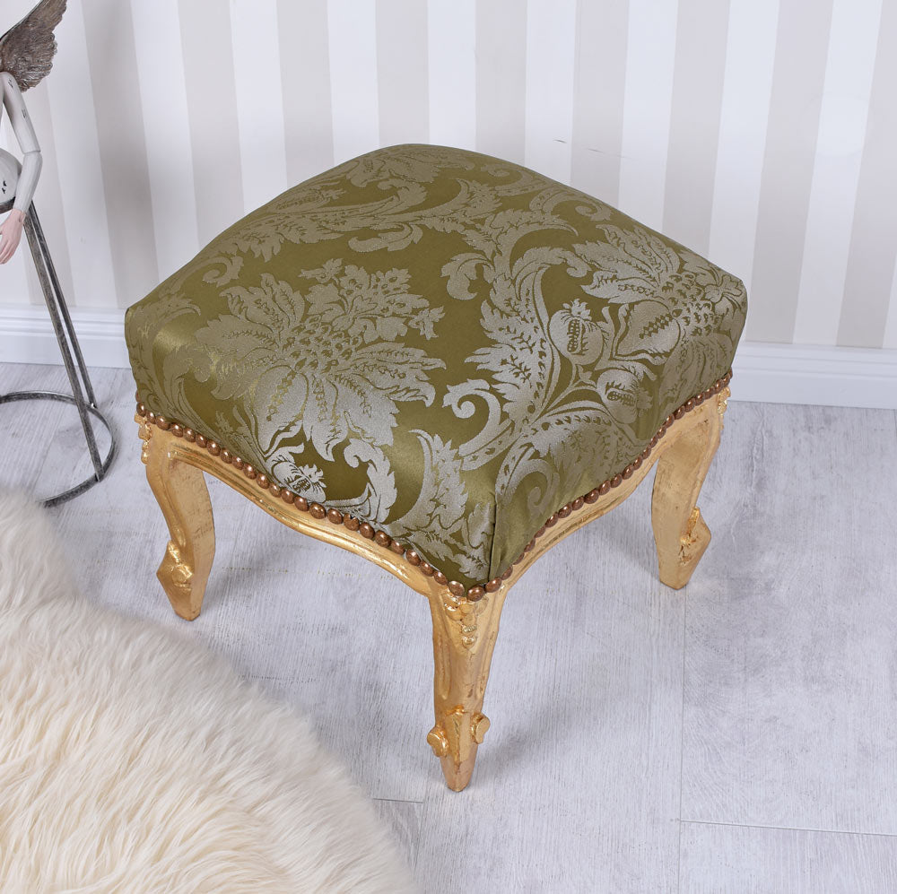 Fussschemel Barock Fusshocker Fussbank Antik Fussbänkchen