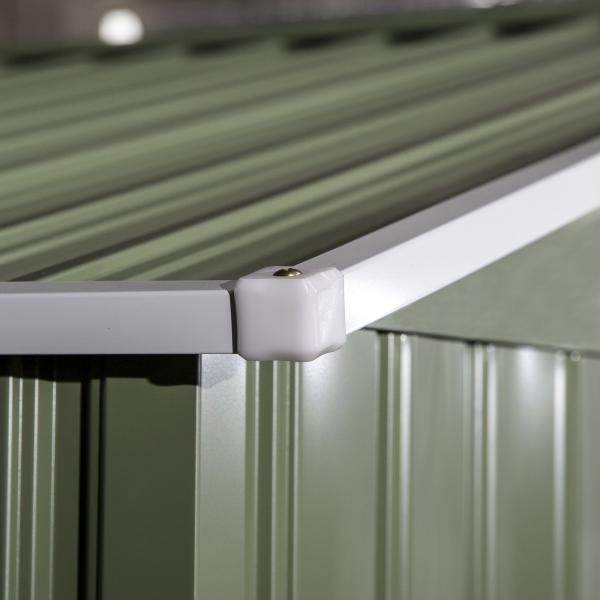 Gerätehaus mit Fundament Geräteschuppen Gartenhaus Hellgrün - Palo24