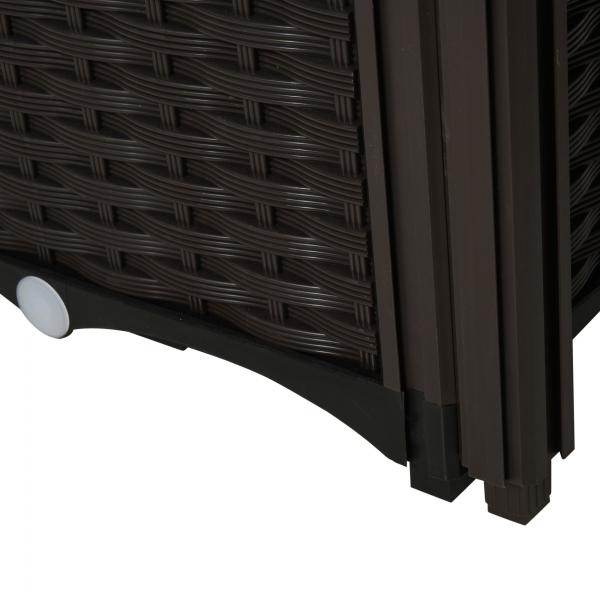 Gartenbeet Hochbeet Pflanzkasten 2-teilig Blumenkasten Abflusslöcher PP Braun - Palo24