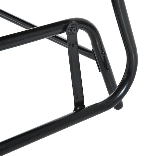 Schaukelbank Gartenschaukel Polyrattan 2-Sitzer schwarz - Palo24