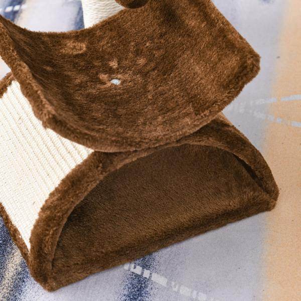 Katzenkratzbaum Spielbaum Kratzbaum Katzen mit Ball Braun L40 x B30 x H43 cm - Palo24