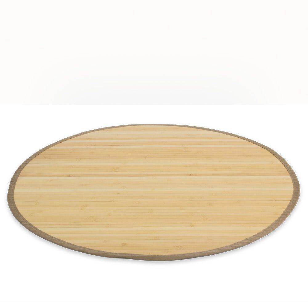 Bambusmatte Bambusteppich 200 cm rund natur - Palo24