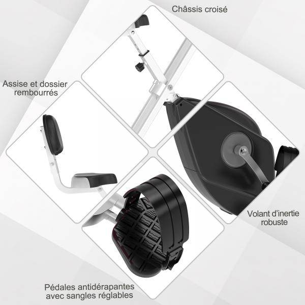 Heimtrainer Fahrradtrainer mit 8 stufig Magnetwiderstand Stahl Schwarz - Palo24