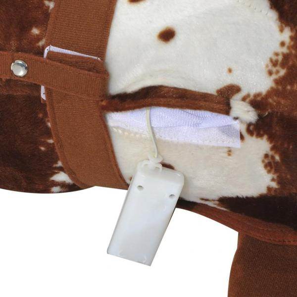 Spielpferd mit Sattel | Metall, Plüsch | 85 x 28 x 60 cm | Braun - Palo24