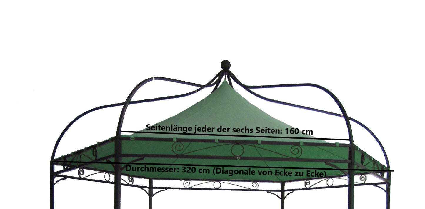 Toiture de remplacement pour pavillon MODENA, polyester enduit PVC vert