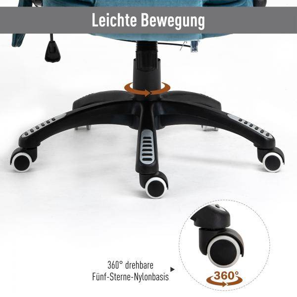 Massagesessel Chefsessel Gamingstuhl Drehstuhl Massagebürostuhl Blau - Palo24