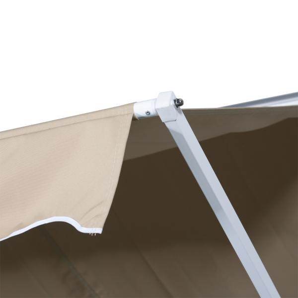 Standmarkise Gartenmarkise mit Faltarm Creme 3m x 3m - Palo24