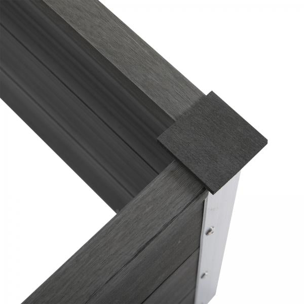 Pflanzkasten Blumenkübel Blumenkasten WPC + Aluminium - Palo24