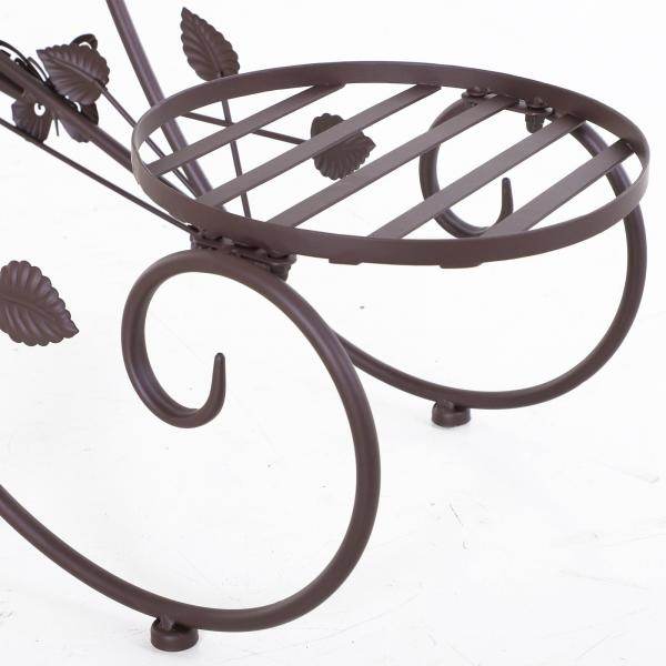 Pflanzenregal Dreistufiger Blumenstand Blumentreppe Metall Bronze - Palo24