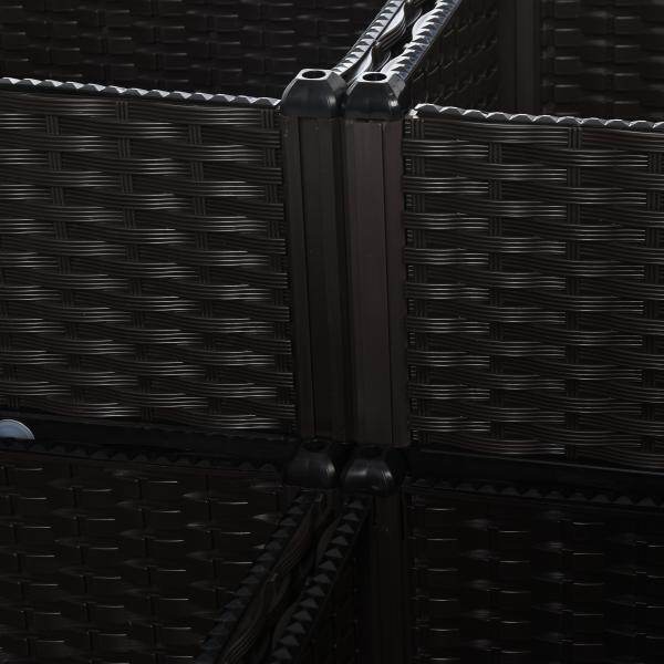 Hochbeet, 4-teiliger Pflanzkasten mit Abflusslöchern, Blumenkasten - Palo24