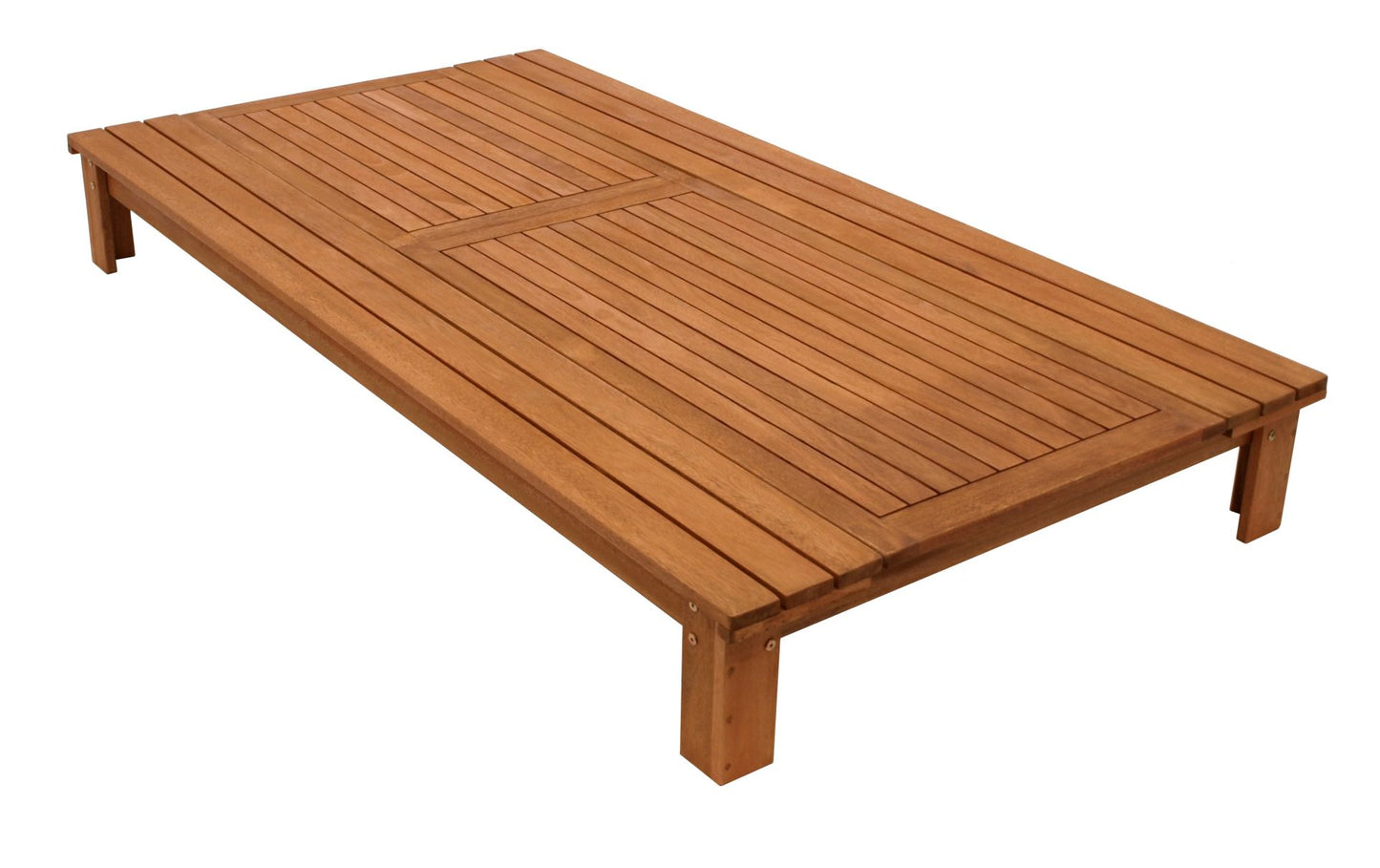 Gartenliege CANCUN, Eukalyptus geölt, mit Auflage dunkelgrau, FSC®-zertifiziert