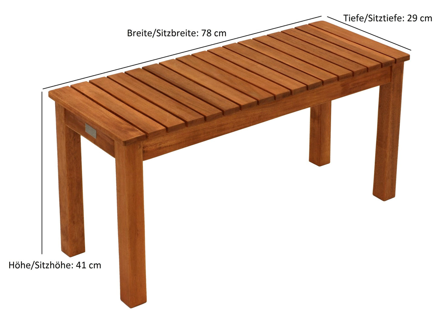 Hockerbank MERIDA 2-sitzer, Eukalyptus geölt, FSC®-zertifiziert
