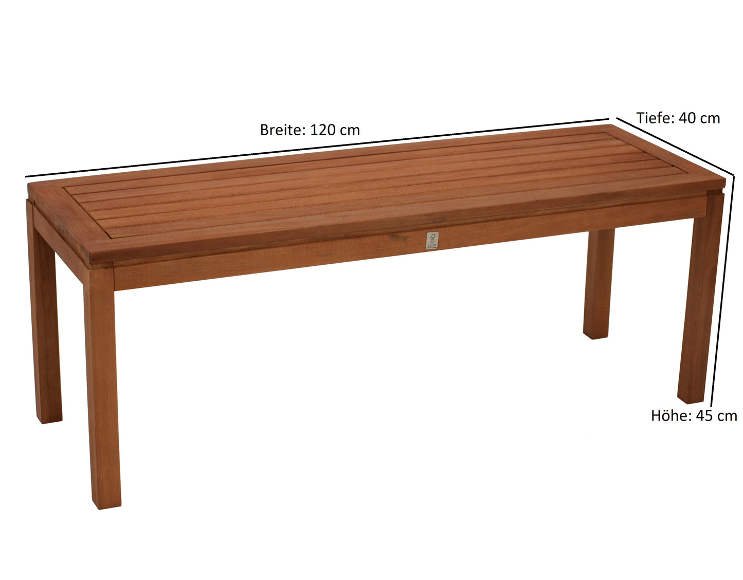 Hockerbank SOLO 2-sitzer, Eukalyptus geölt, FSC®-zertifiziert