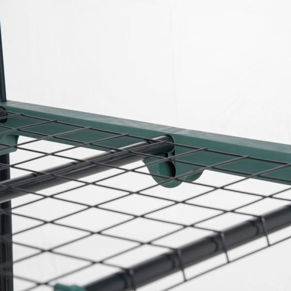 Foliengewächshaus Mini-Gewächshaus mit 5 Regale Aufzucht Treibhaus Transparent+Grün Stahl Kunststoff - Palo24