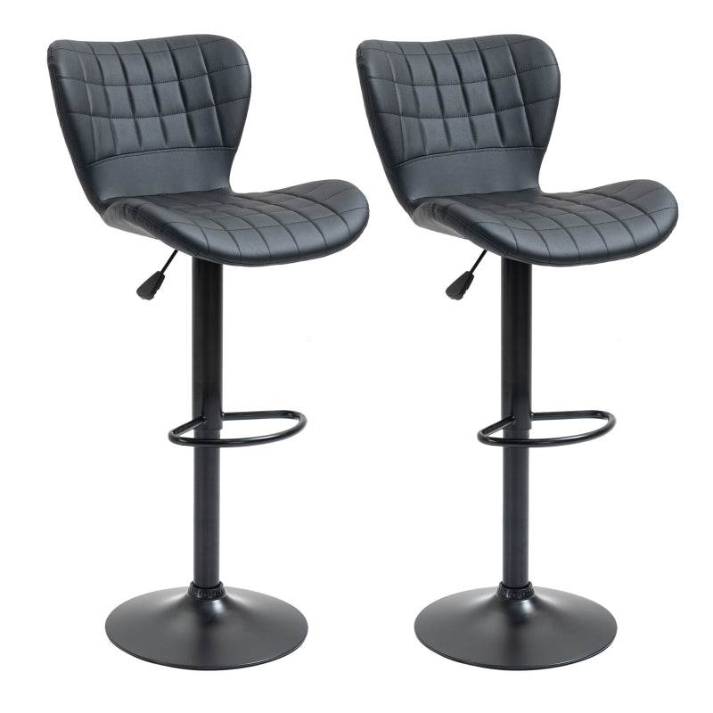 2-er-Set Barhocker Retrodesign Schwarz - Palo24