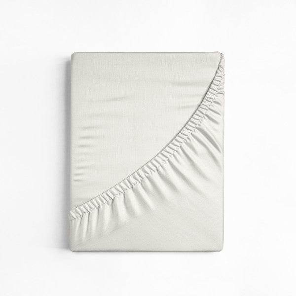 Baumwolle Spannbettlaken Creme 200 x 220 cm - Palo24