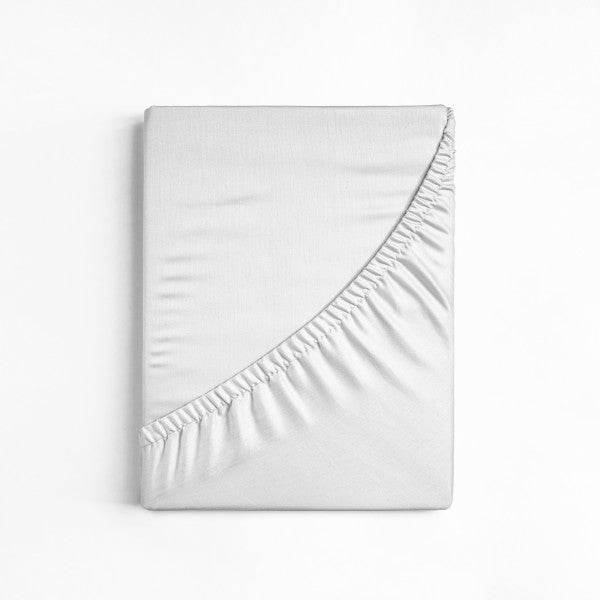 Baumwolle Spannbettlaken Weiss 180 x 220 cm - Palo24