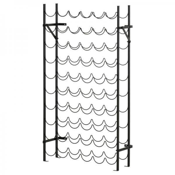 Weinregal Flaschenregal für 60 Flaschen Metall Schwarz - Palo24