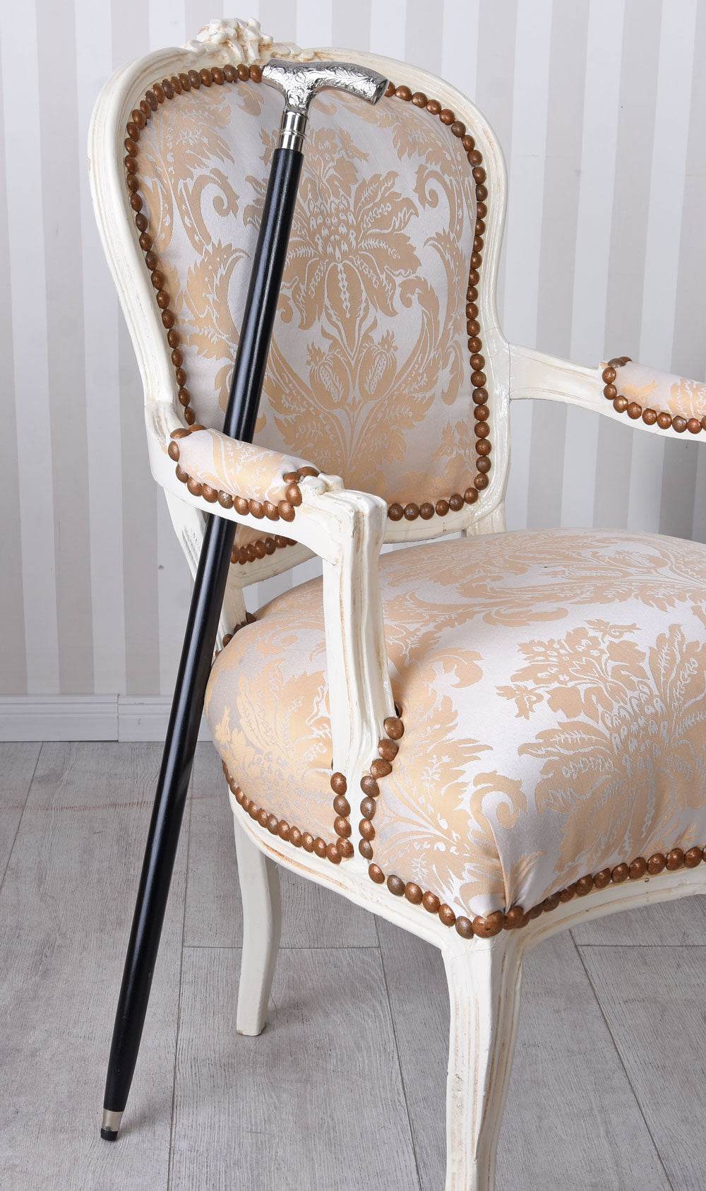 Gehstock Retro Herrenstock Flanierstock Antik Spazierstock Silber Griff - Palo24