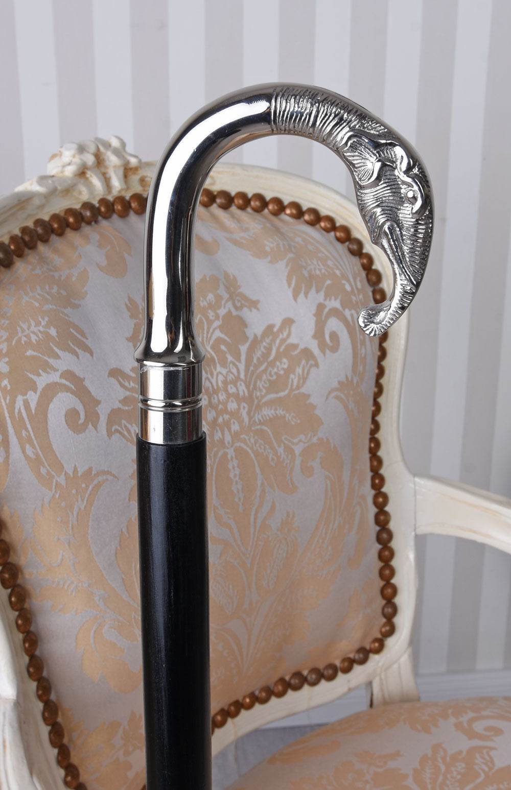 Spazierstock Antik Flanierstock Elefant Silber Gehstock Vintage Gehhilfe - Palo24