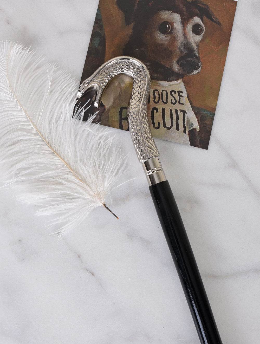 Spazierstock Antik Gehstock Schlange Silber Retro Flanierstock Art Deco - Palo24