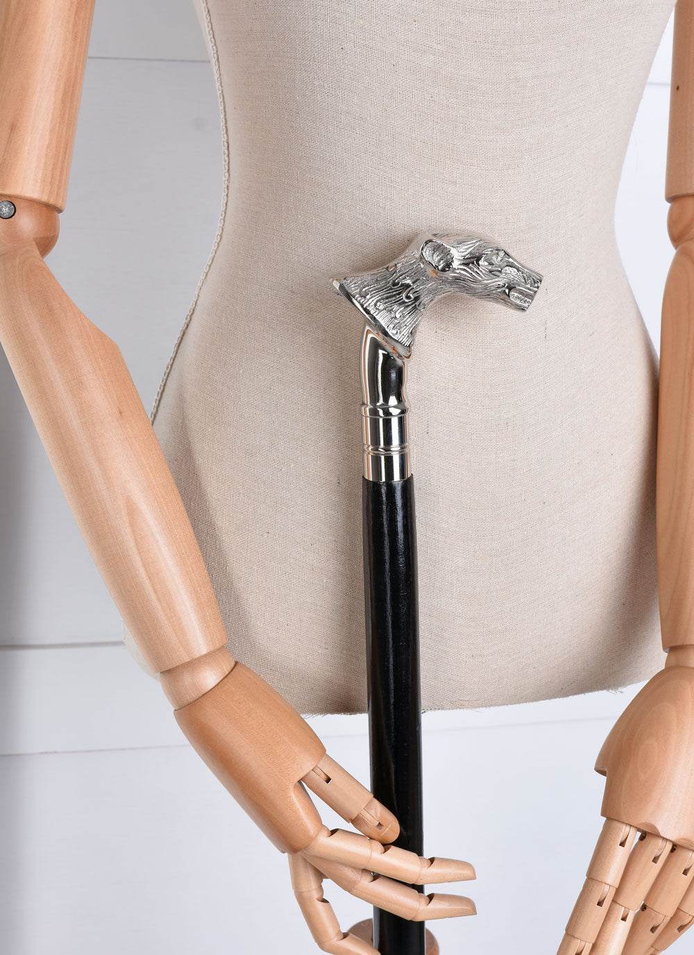 Spazierstock Wolf Wolfsgriff Vintage Flanierstock Gehstock Herren Holzstock - Palo24