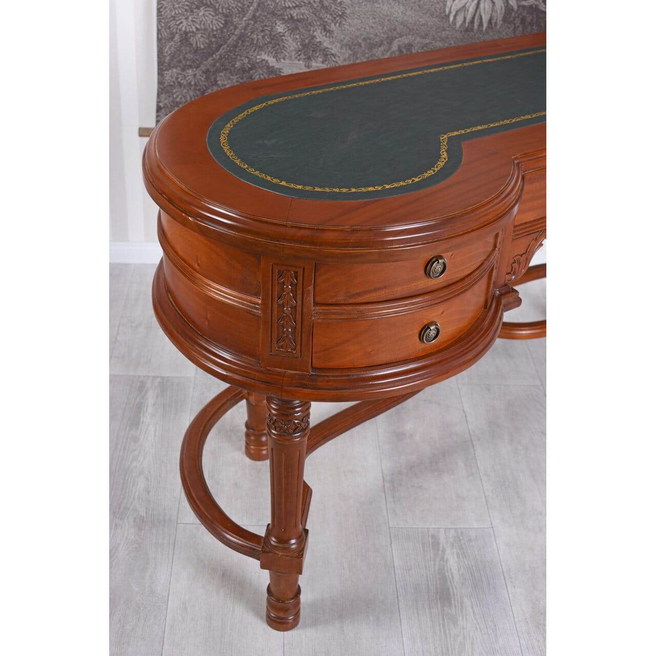 Englischer Schreibtisch XXL Antik Mahagoniholz - Palo24