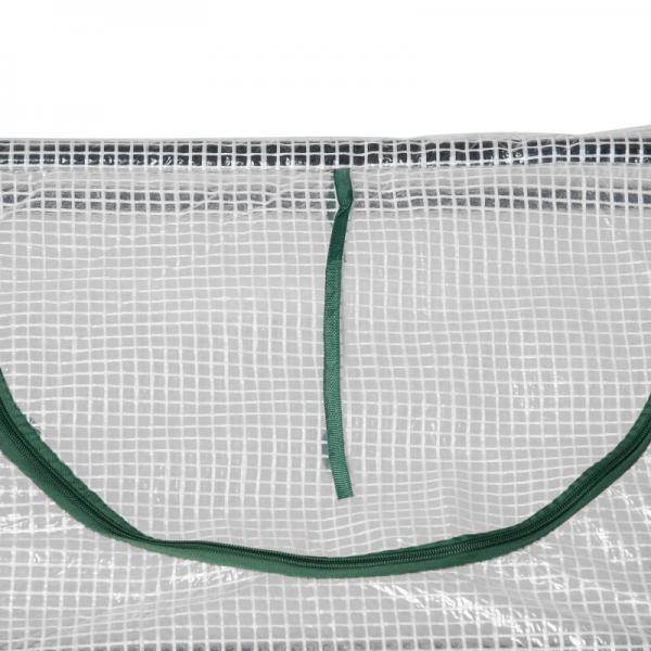 Foliengewächshaus mit Fenster PE Treibhaus Tomatenhaus Frühbeet 120 x 60 x 60 cm Weiss - Palo24