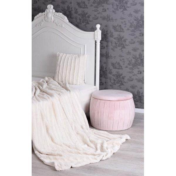 SAMT HOCKER MIT STAURAUM TRUHENBANK SITZHOCKER POUF VELOUR - Palo24