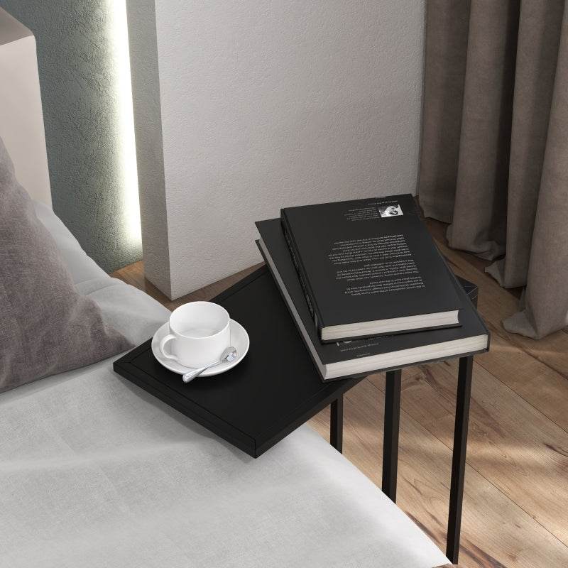 Beistelltisch Laptoptisch C-Form Schwarz - Palo24