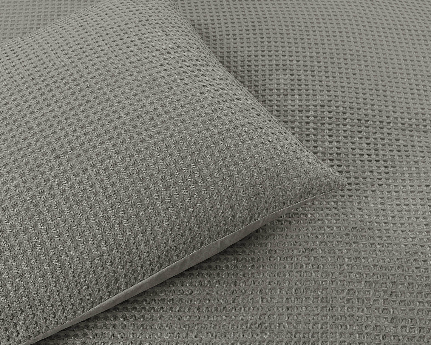 Bettbezug Waffle Sand/Grau 140 x 220 cm - Palo24