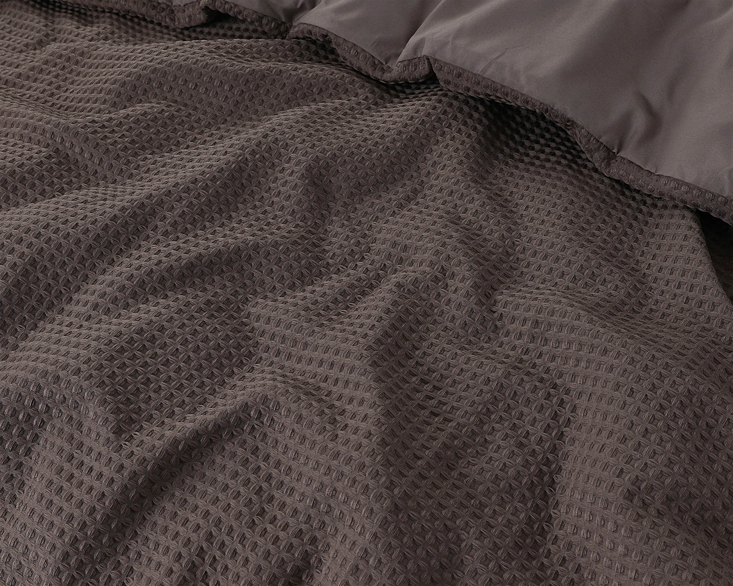 Bettbezug Waffle Taupe 240 x 220 cm - Palo24