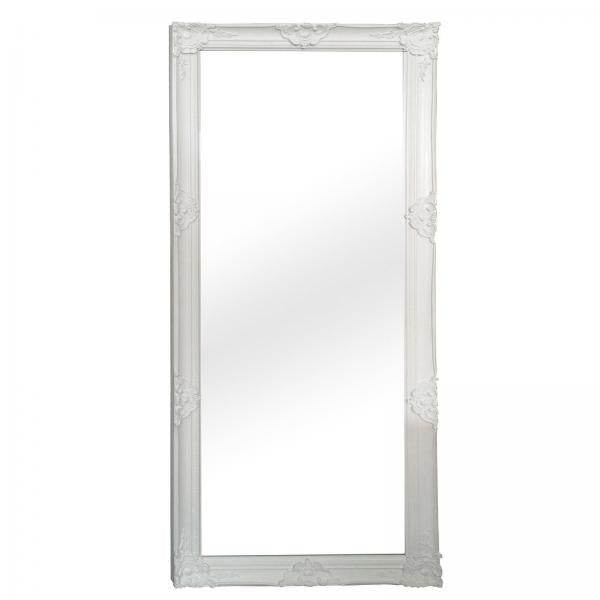 Wandspiegel Holzrahmen weiss 100x200cm Antik-Stil barock - Palo24